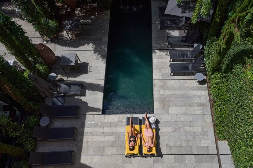 Garden pool at Hotel Nord 1901