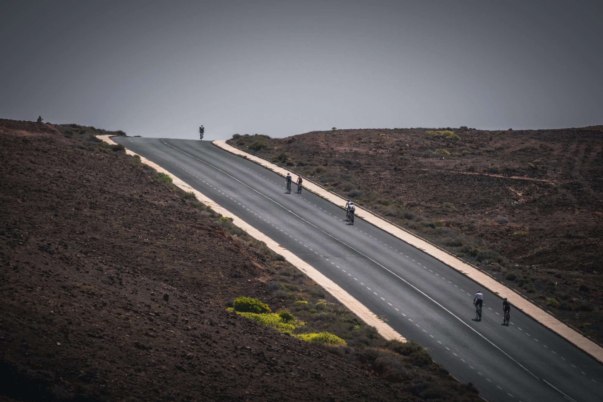 Bycicle racing in the desert, Lanzarote