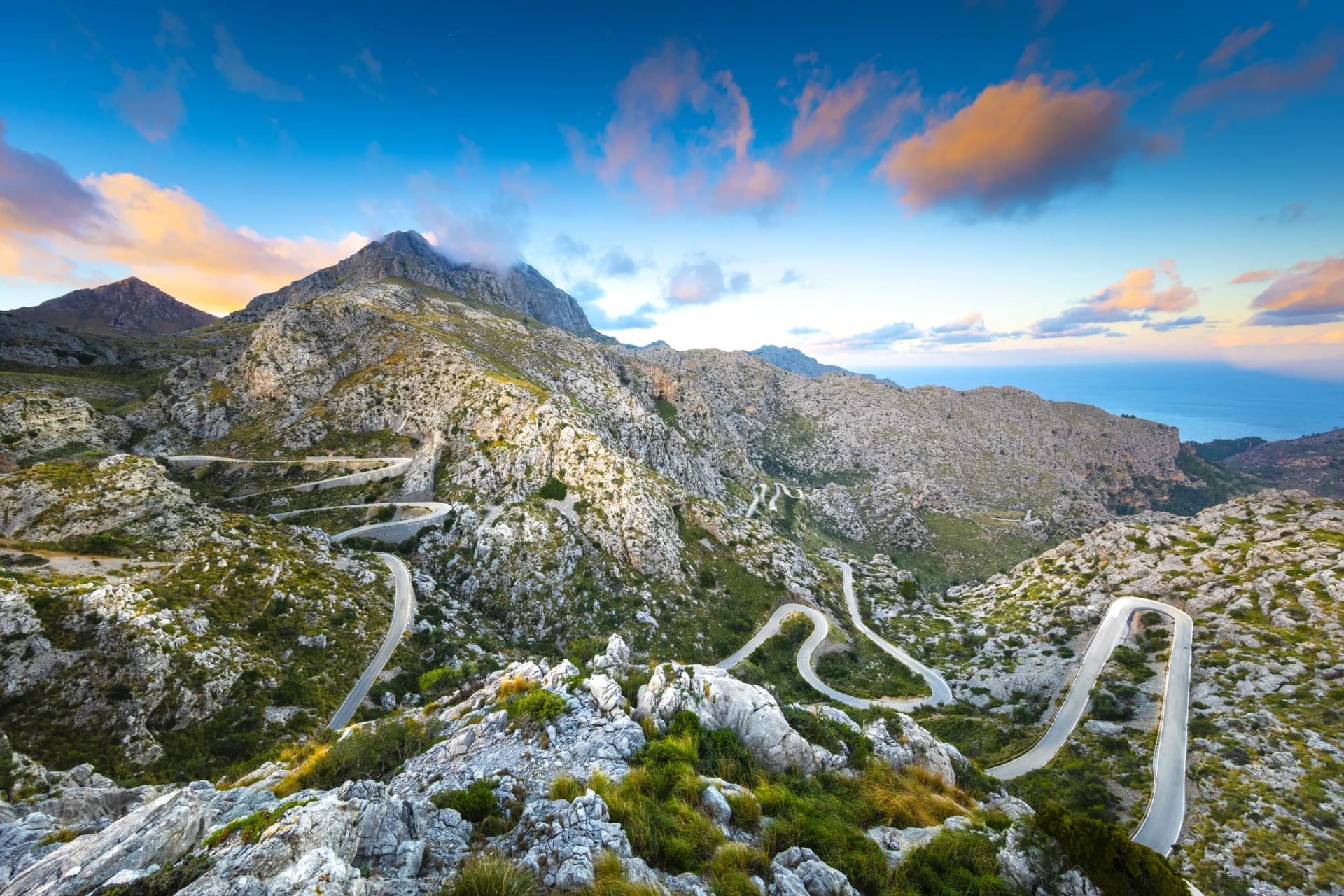 Famous Sa Calobra Road in Maloorca, Balearic islands, Spain