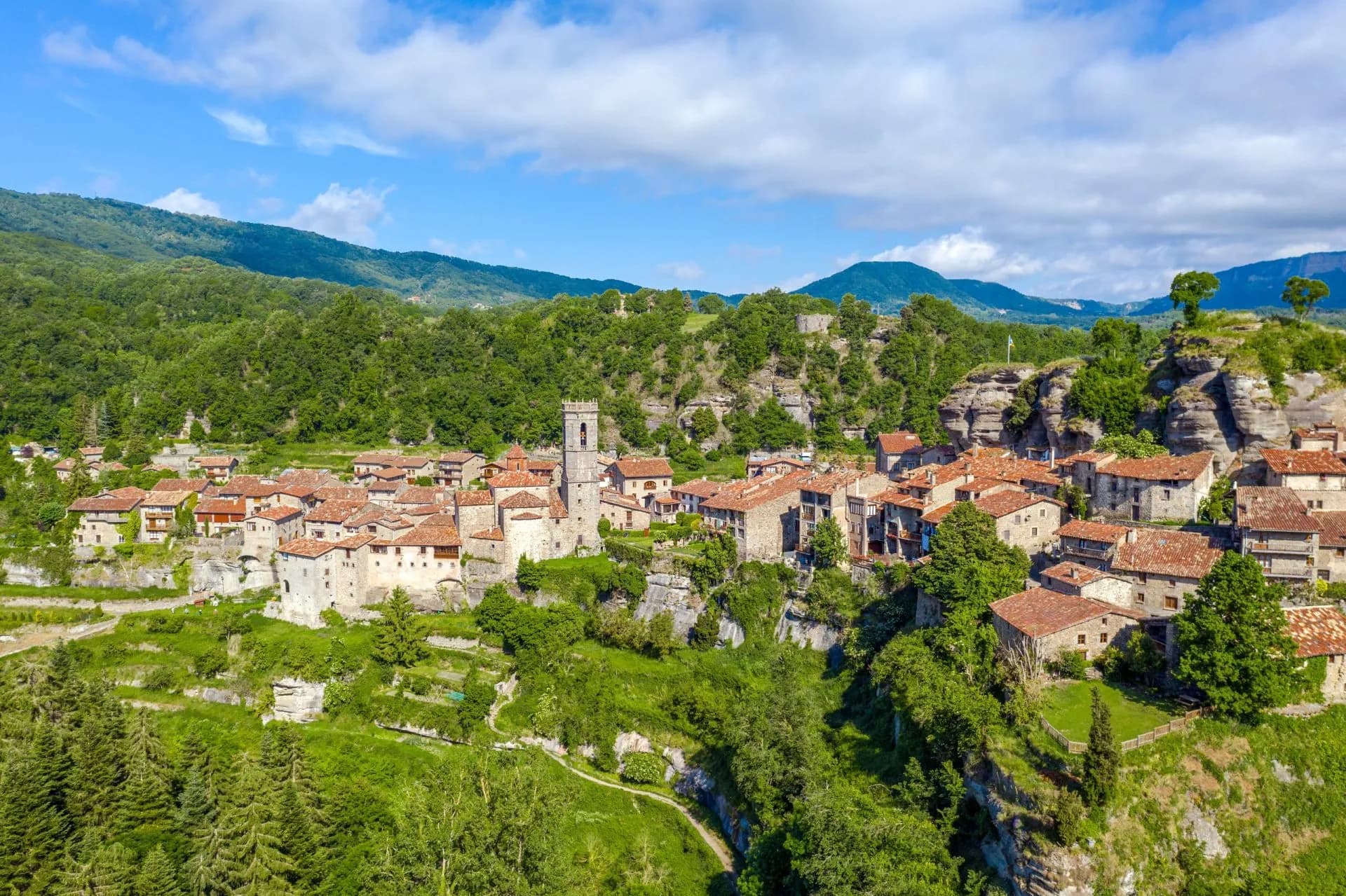 Rupit, a medieval village in the middle of nature. Catalonia, Spain