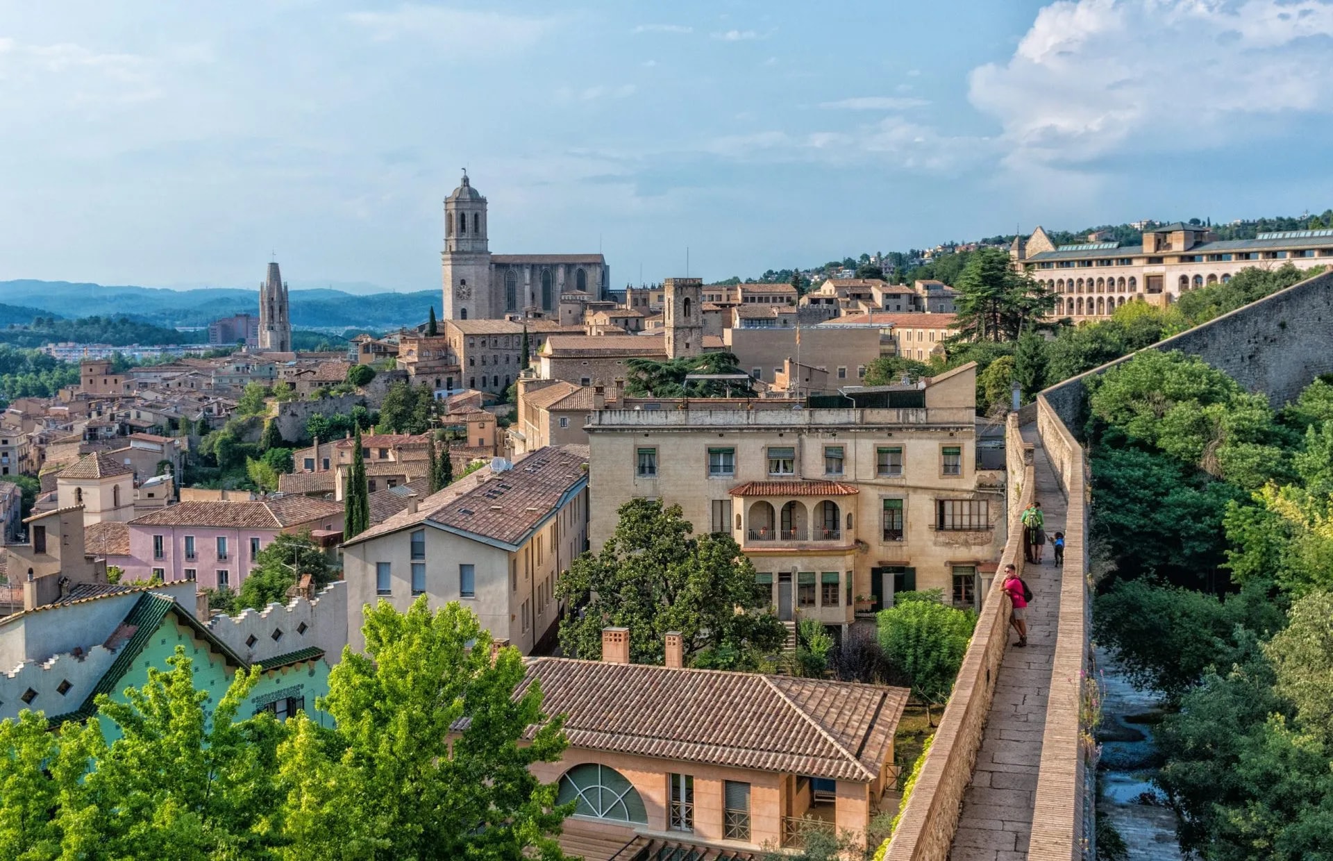 View of the Cathedral in Girona, Spain