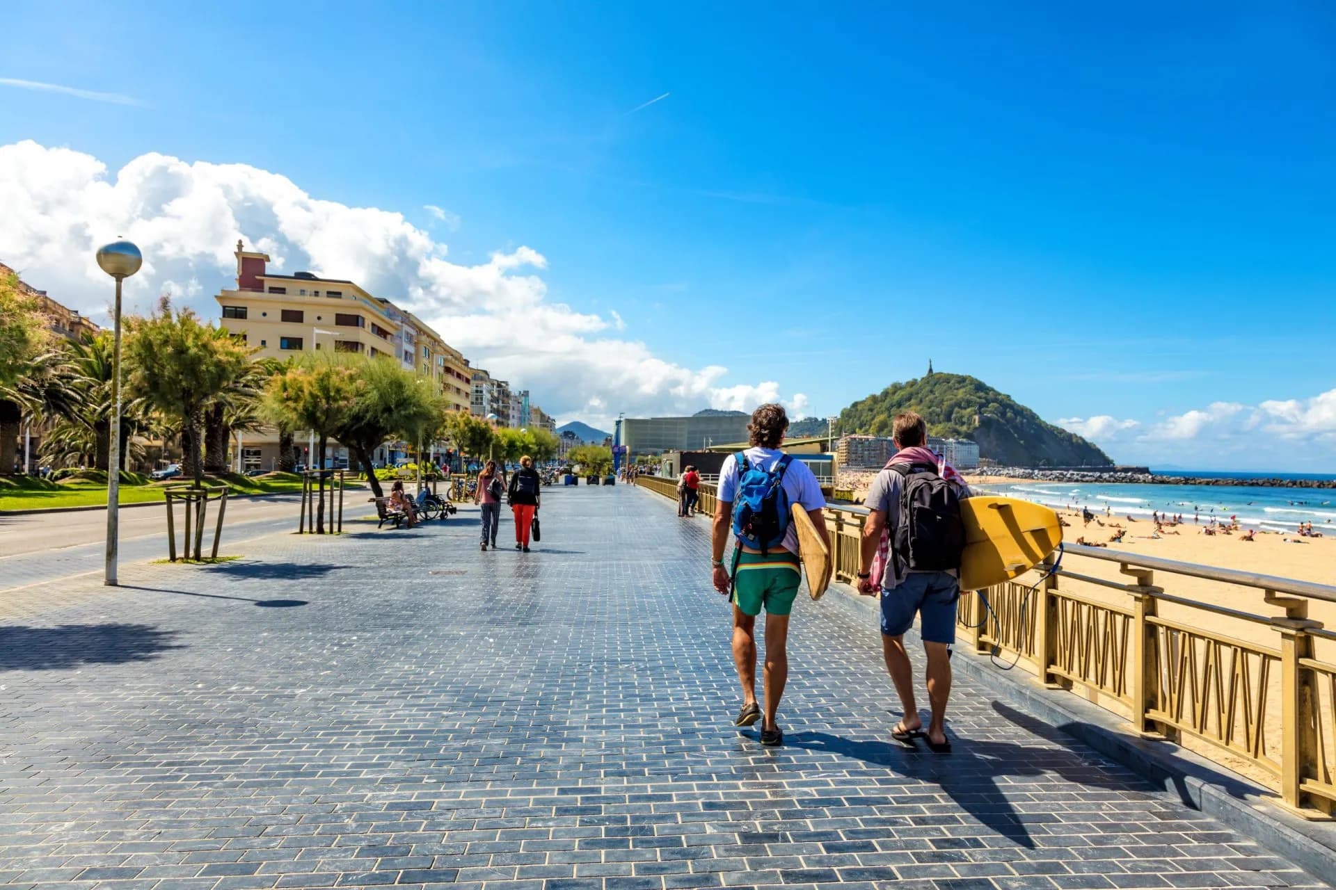 San Sebastián, Spain - walk to the beach of Concha