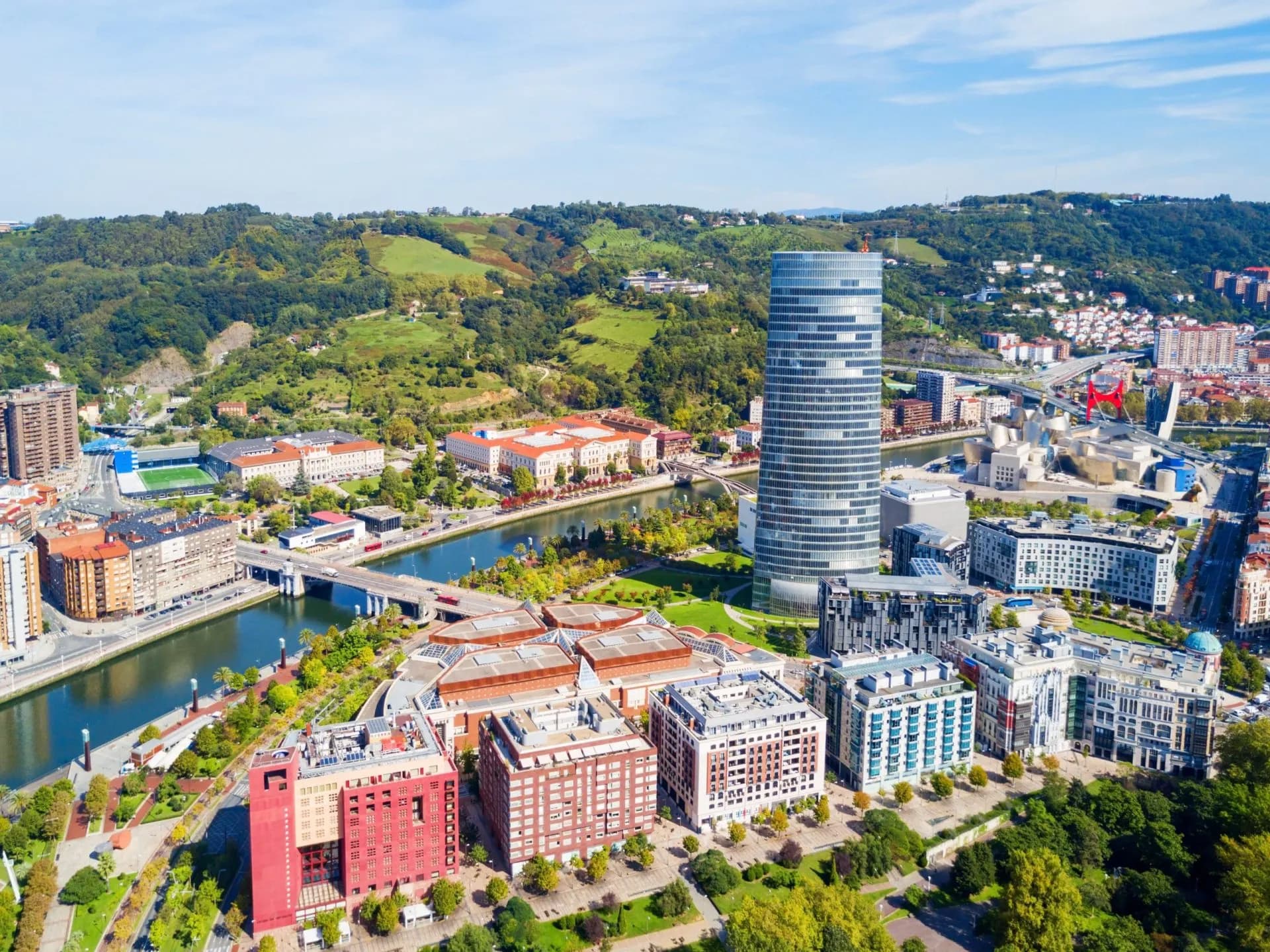 Bilbao aerial panoramic view, Spain