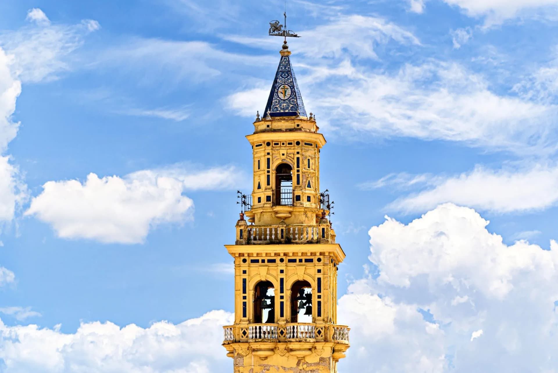 bell tower of the church of Santiago de Alcalá de Guadaíra, sevilla