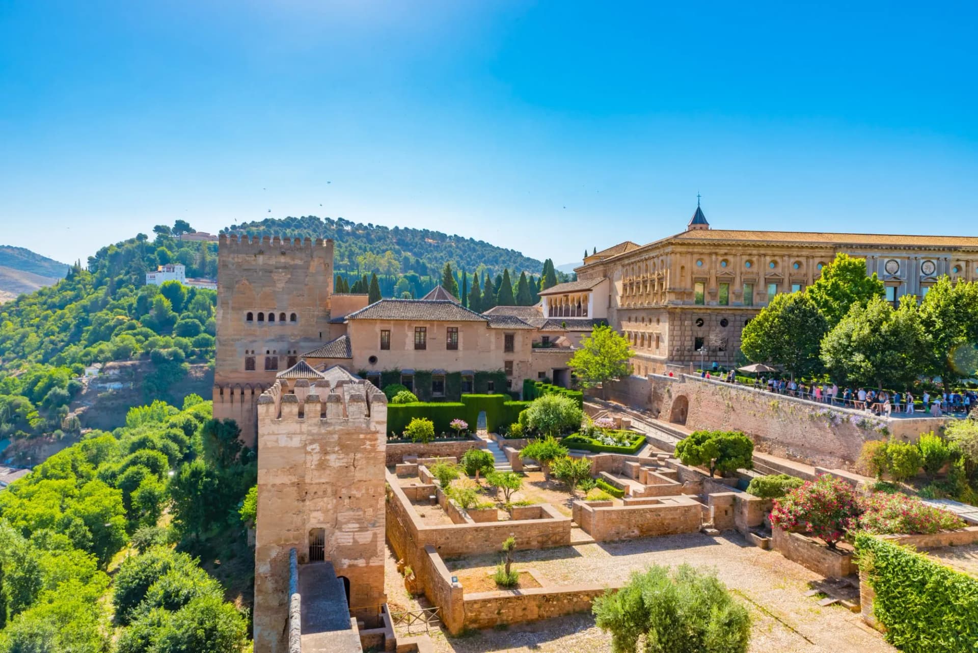 Aerial view of the Alhambra in Granada
