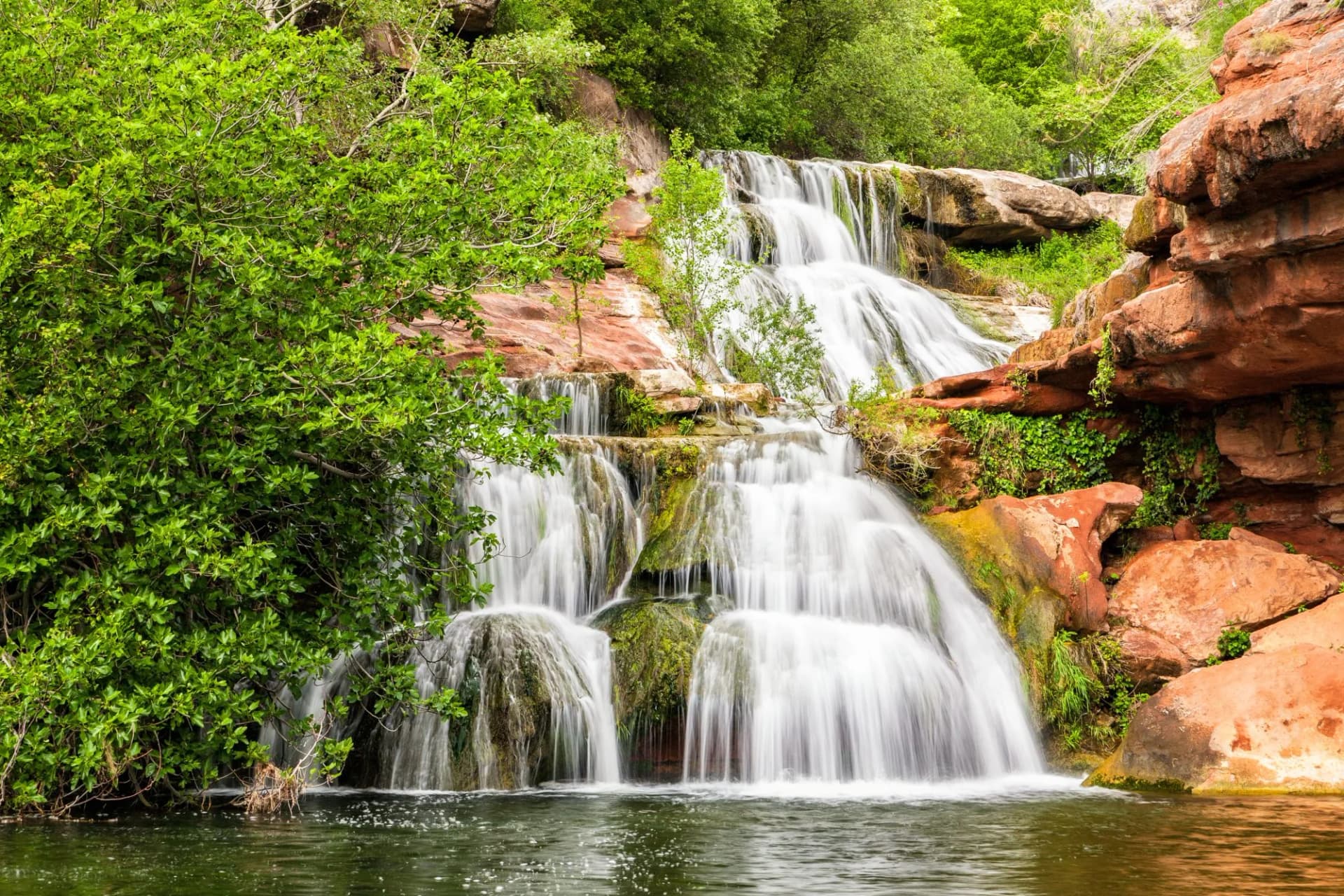 Waterfall Sant Miquel del Fai, Spain