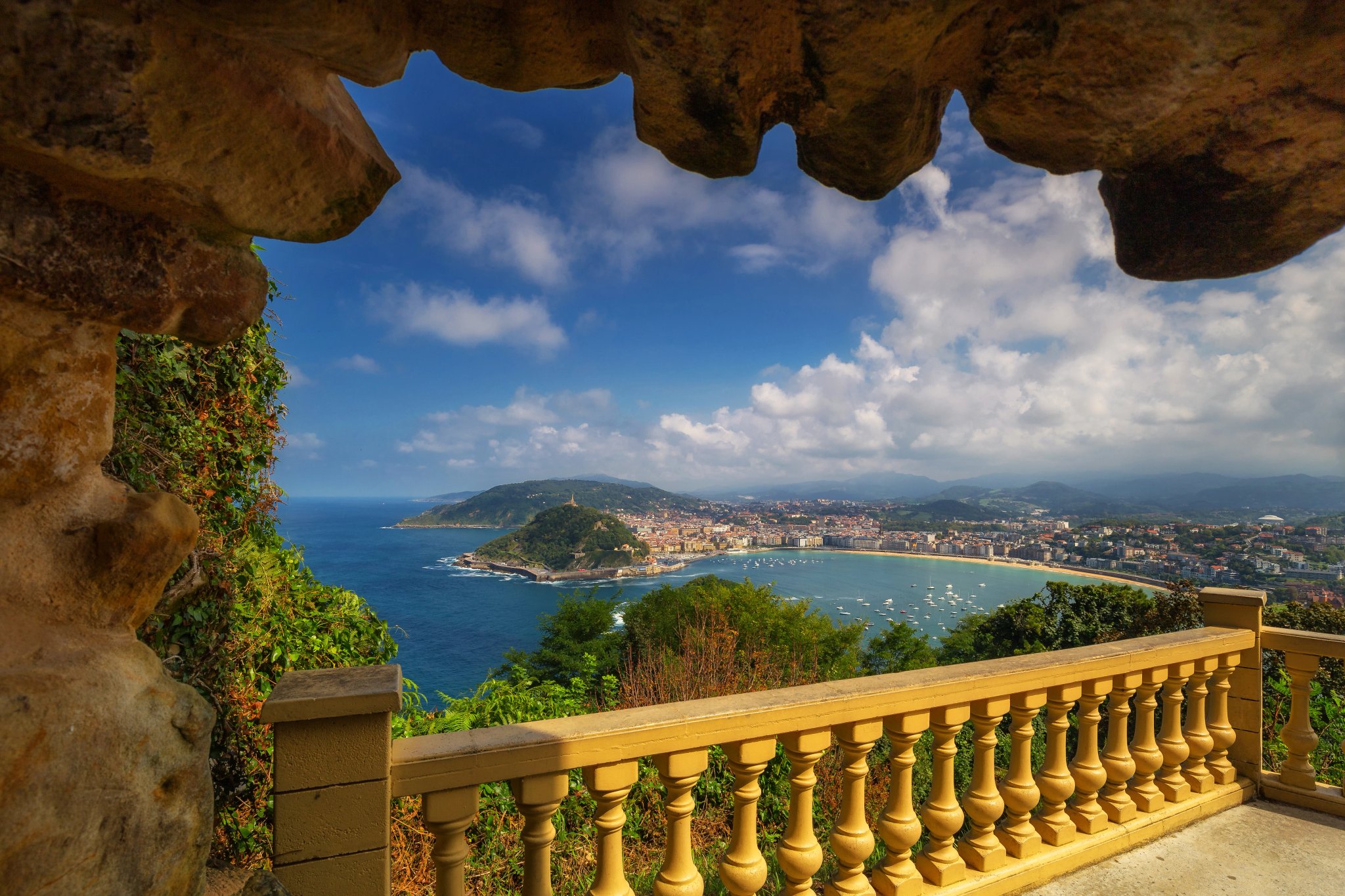 View of Donostia/San Sebastián from Monte Igueldo, Spain, 2018