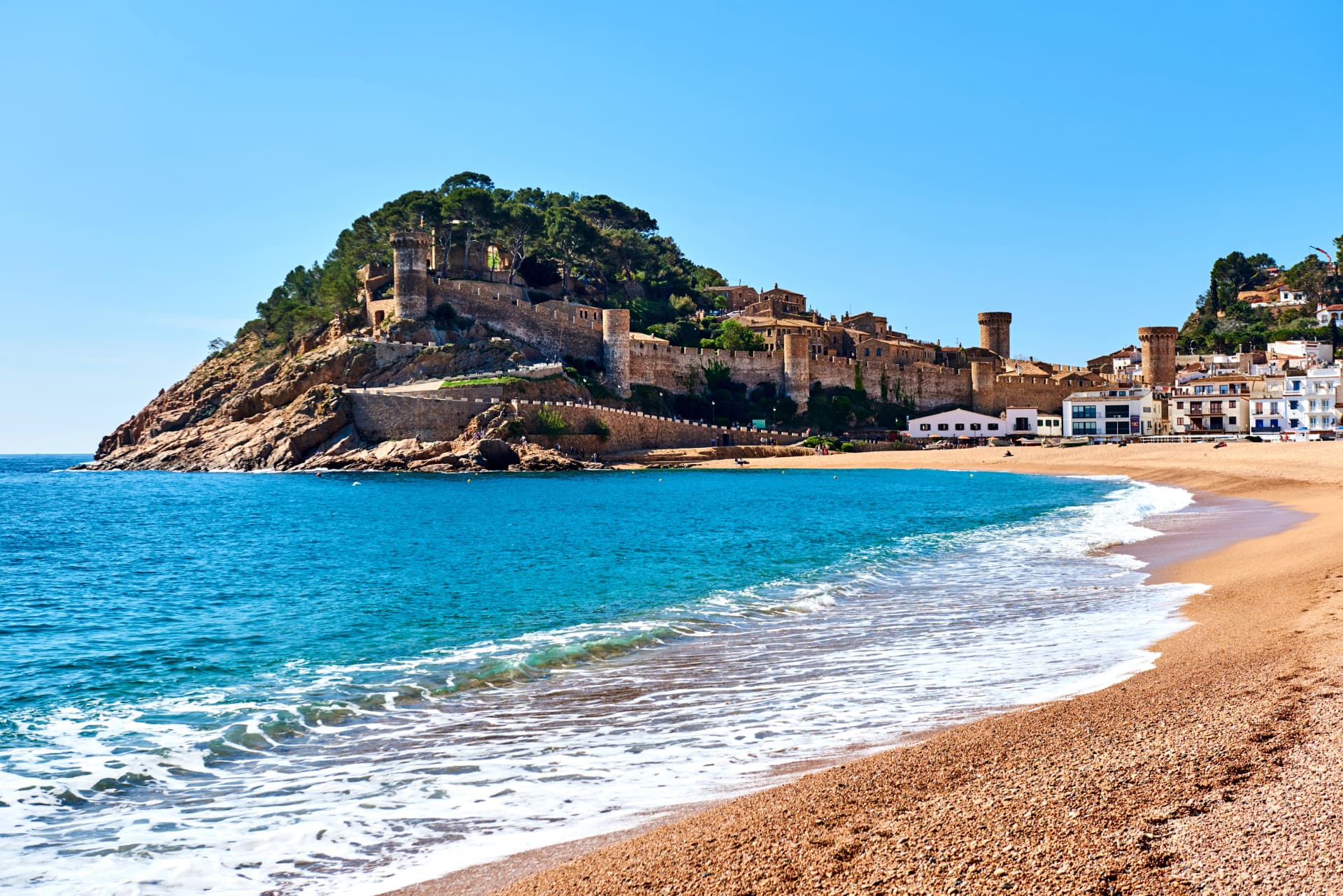 Vila Vella, the oldest part of the town of Tossa del Mar. Spain