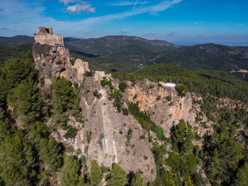 Mauz Castle, 12th century, Sierra de Espadán Natural Park, municipality of Sueras, Castellón, Valencian Community, Spain