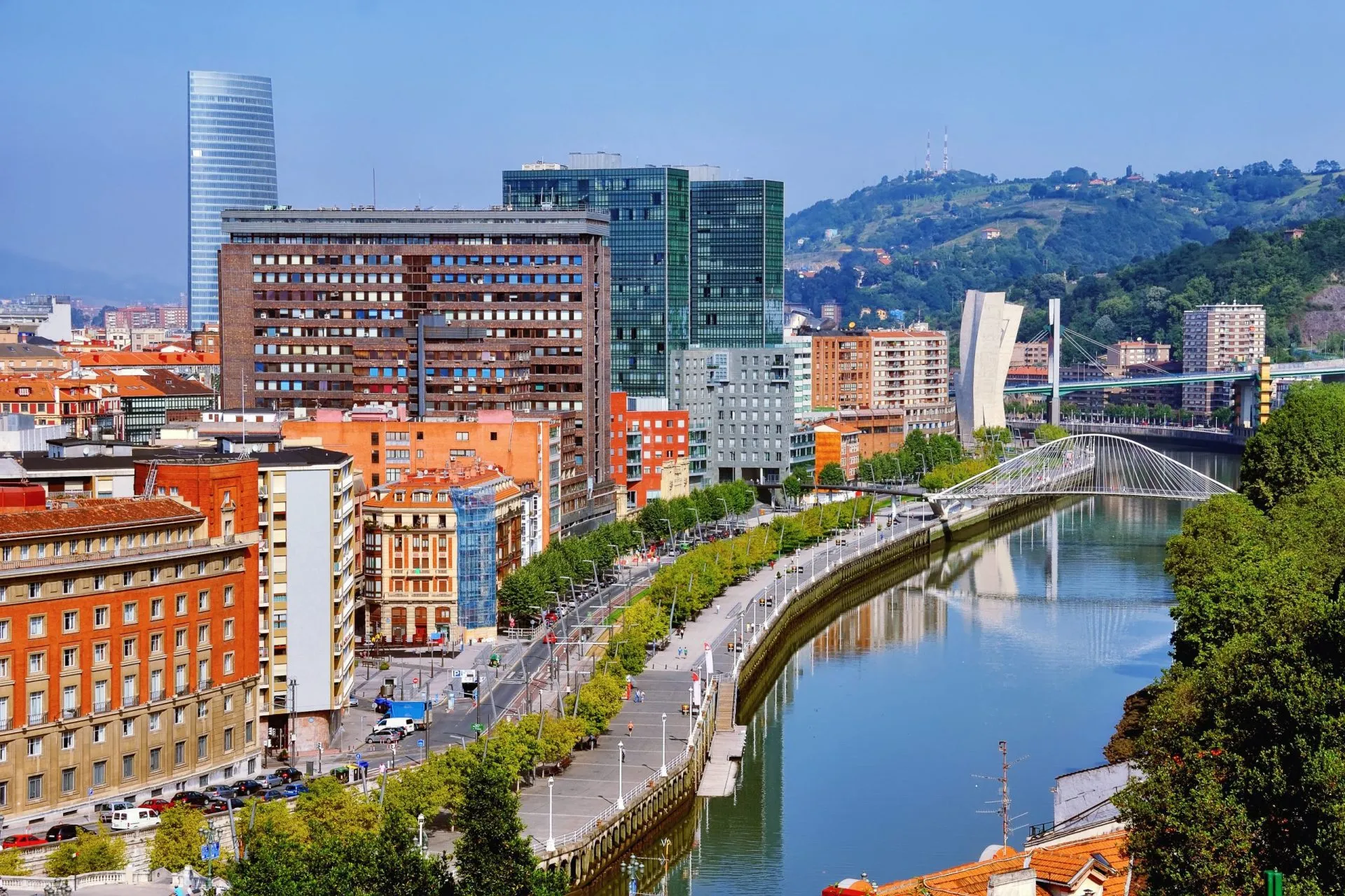 Flygfoto över Bilbao