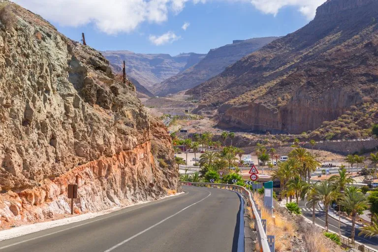 Kystvej på øen Gran Canaria, Spanien