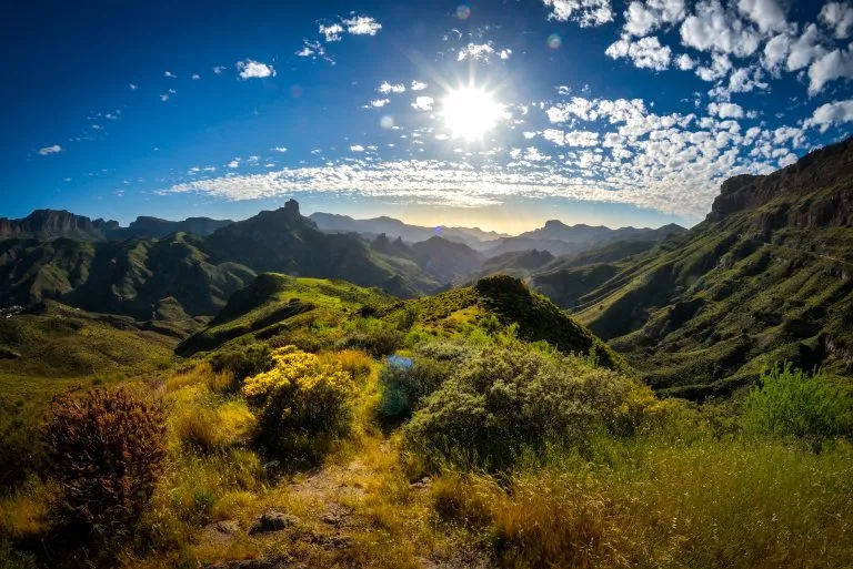 Bjerglandskab på øen Gran Canaria, Spanien