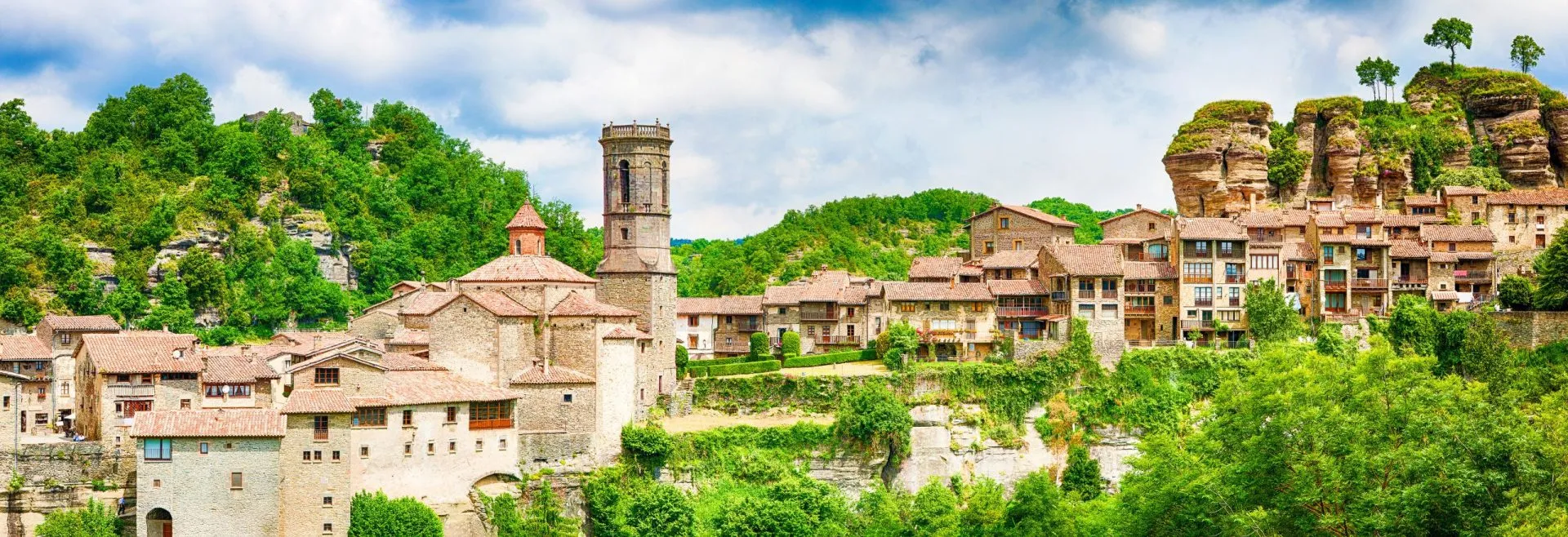 Rupit, a medieval village in the middle of nature. Catalonia, Osona.