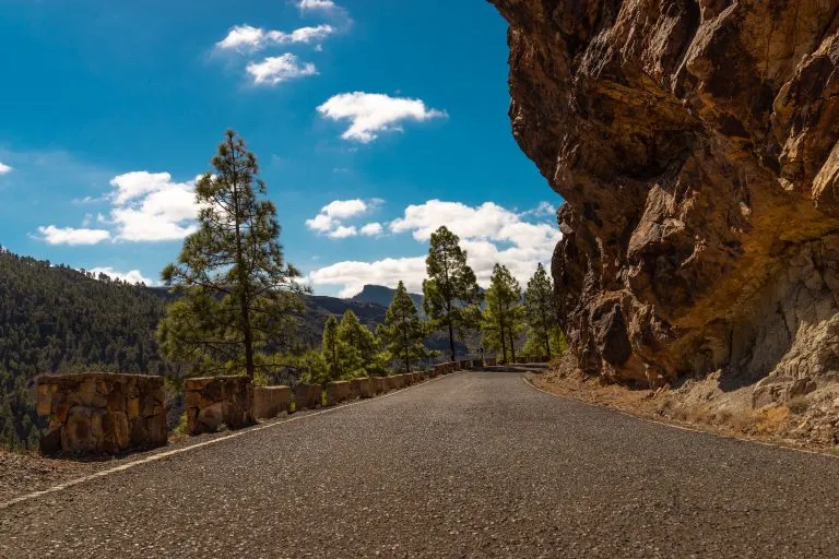 Spanien, De Kanariske Øer, Gran Canaria, serpentinvej i bjergene